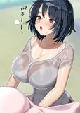 中の人の巨乳が隠しきれていない着ぐるみ　その②