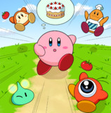 ケーキを探しに行くカービィ