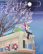 夜桜・満月・ケムリクサ