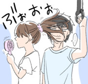 昨日の満員電車の中