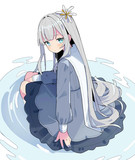白髪。
