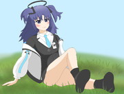 のんびりと。
