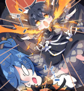 ミラボレアスちゃんとアオアシラちゃん。