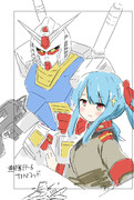 練習で初めて描いたガンダム