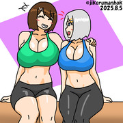 トレーニング後の談笑