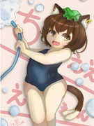 暑いので水撒き