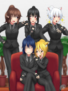 黒スーツ四天狗with典さん（撮影前）