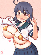 わんどろ金ビキニのうしおっぱい