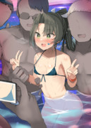 おニューの水着を活用する瑞鶴。