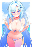 雪さんと海！