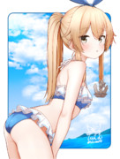 てーとくどこ行ったんだろ、新しい水着見てほしいのに…