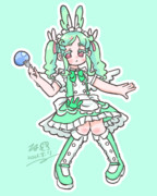 なぞのおかしパティシエグリーンコーデ