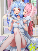 着せ替えごっこしている琴葉姉妹