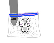 ジップロックで圧縮されるちいかわ