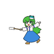 732 東風谷早苗【東方Project 立ち絵素材 透過GIF】
