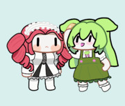 【GIF】四国めたんの頬を札束で叩くお嬢様ずんだもん