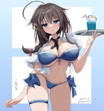 時雨　水着ウェイトレス風に
