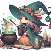 魔法使いのウサギの女の子