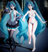 【MMD】YYB式ミク（と水着ミク）