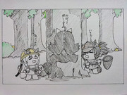 虫取りをしているタマちゃん達