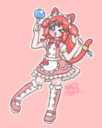 なぞのおかしパティシエレッドコーデ