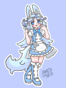 なぞのおかしパティシエブルーコーデ