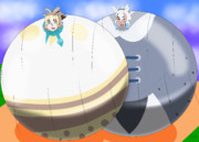 シヴァテリウムちゃんとパラケラテリウムちゃん