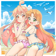 【瑠璃の宝石×おにまい】水着ルリ＆まひろ♡