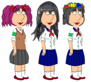 ロイスとあるガールズ涙子黒子初春　素材png toaru family guyとある一家の家族男