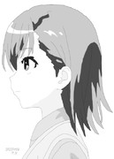 【月が変わったので描いてみた】美琴（アニメ公式サイトスクショ）2025.9.8投稿