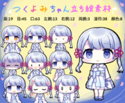 つくよみちゃん立ち絵素材 夜明ほしこ式