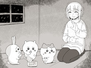 ちいかわ達と一緒に遭難したもちづきさん