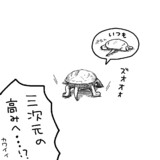 立ち上がろうとするクサガメ