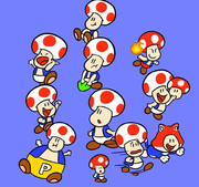 ノーマルカラーのキノピオ　smb2usa