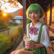 AI画像　カップヌードルずんだ味