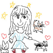 かわいいワンピースでわんこにゃんこと幸せなお散歩