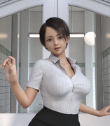 爽やかな朝を迎えた新任女教師