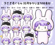 うさぎ着ぐるみ結月ゆかり立ち絵素材