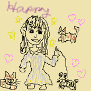 大好きなお洋服と愛するワンちゃんといたずらっ子ニャンちゃん