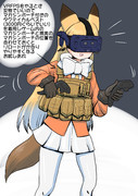 VRで遊んでるキタキツネ