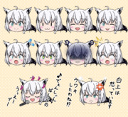 白上フブキをゆっくり化して描きました