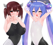 二人合わせてバスト200cmのきりたんとウナ