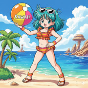 鳥山明風かわいい女の子