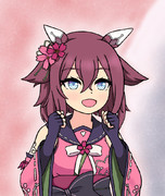 後ろでぴょこぴょこしているチヨちゃん