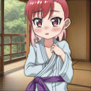 浴衣に着替える硝子ちゃん