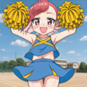 チアコスでがんばれがんばれしてくれる硝子ちゃん