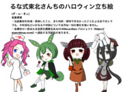 るな式東北さんちのハロウィン立ち絵