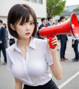 新任女教師　怒りのメガホン