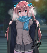 夜のお散歩朝雲