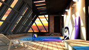 例のプール(夕方)【MMDステージ配布あり】